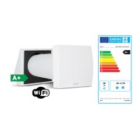 Dezentrales Lüftungsgerät WLAN 60 m³/h – Alnor HRU-WALL-WI-150-60 mit Wärmerückgewinnung & App Steuerung