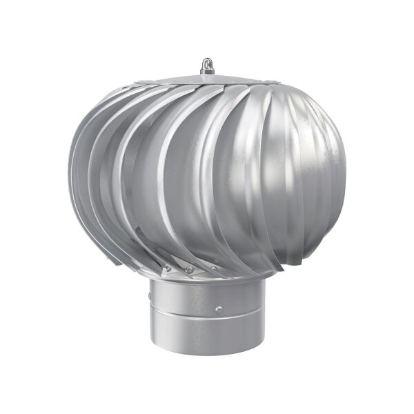 Dachkaminhaube mit Rotationsaufsatz – Lüftungsturbine aus verzinktem Stahl
