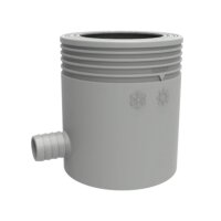 Regensammler DN 53–75 / DN 80–105 mit Filter, Überlaufstopp und Schlauchanschluss für Fallrohre Marley