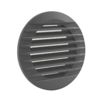 Rundes Lüftungsgitter mit Rohranschluss aus Kunststoff mit Fliegengaze Ø100 / Ø125 / Ø150 Marley