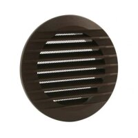 Rundes Lüftungsgitter mit Rohranschluss aus Kunststoff mit Fliegengaze Ø100 / Ø125 / Ø150 Marley