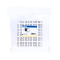 Marley Lüftungsgitter aus Metall mit Einbaurahmen und Fliegengaze – weiß, quadratisch