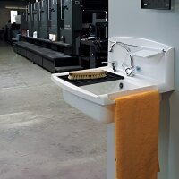 Marley Funktionsbecken MULTI 550 x 413 x 450 mm weiß mit Zubehör und Edelstahlreling