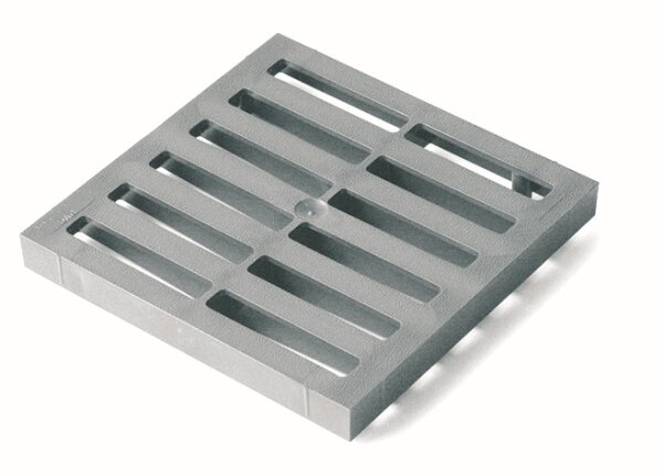 Einlaufrost für Einlaufschacht 200x200 / 300x300 mm begehbar PVC grau