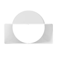 Exzentrischer Flachkanal Adapter 220x90 auf Ø150 mm Kunststoff – Übergang auf Rundrohr