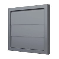 Lüftungsgitter 150x150 mm mit Schwerkraftlamellen für 110x55 mm aus ASA-Kunststoff – Weiß, Grau oder Beige