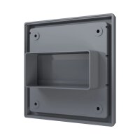Lüftungsgitter 150x150 mm mit Schwerkraftlamellen für 110x55 mm aus ASA-Kunststoff – Weiß, Grau oder Beige