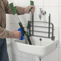 Marley Ausgussbecken Typ 500 495 x 395 x 345 mm Weiß inkl. Rost und Spritzschutz – Wandbecken / Werkstattbecken