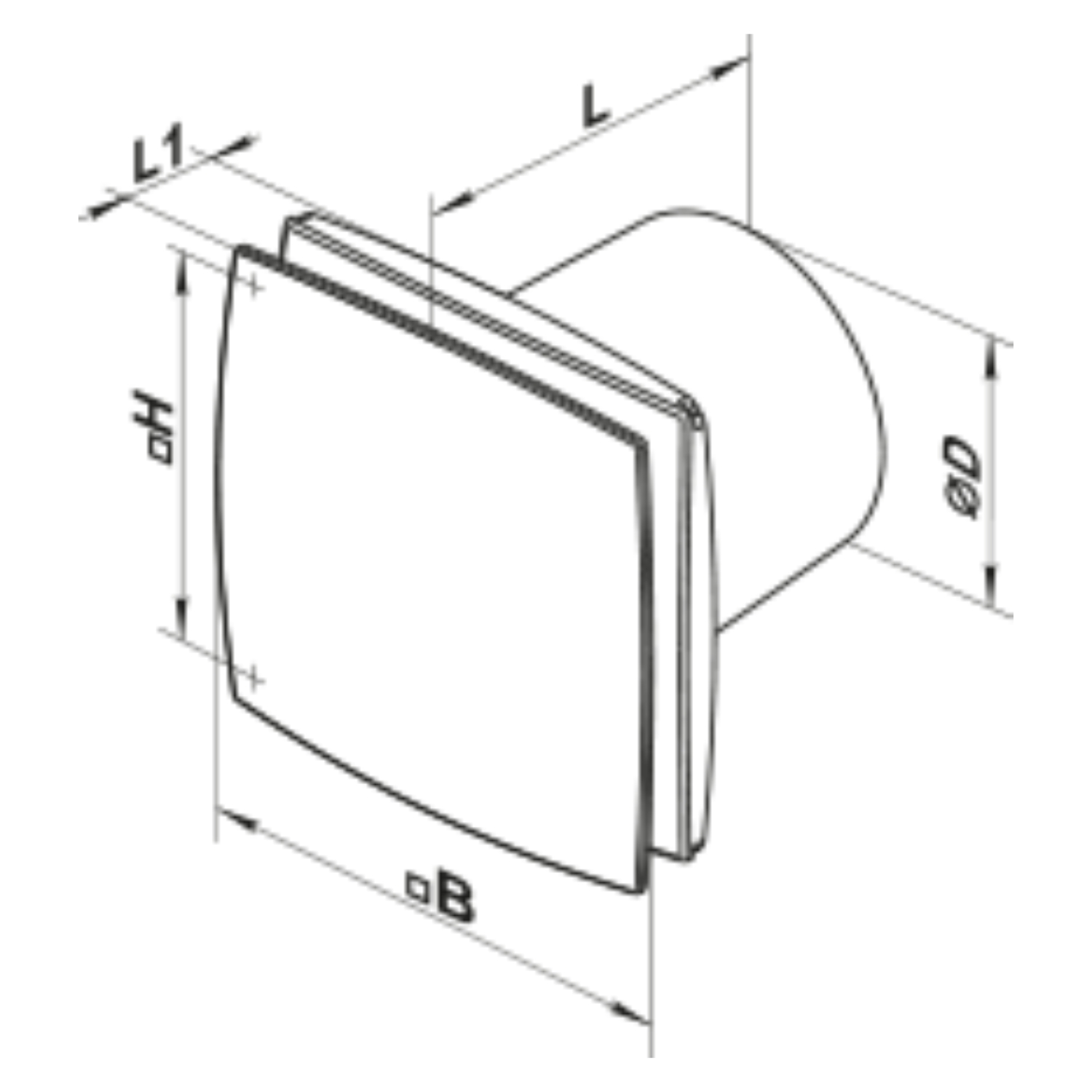 VENTS Elektro-Kanalheizregister NK U Abmessungen